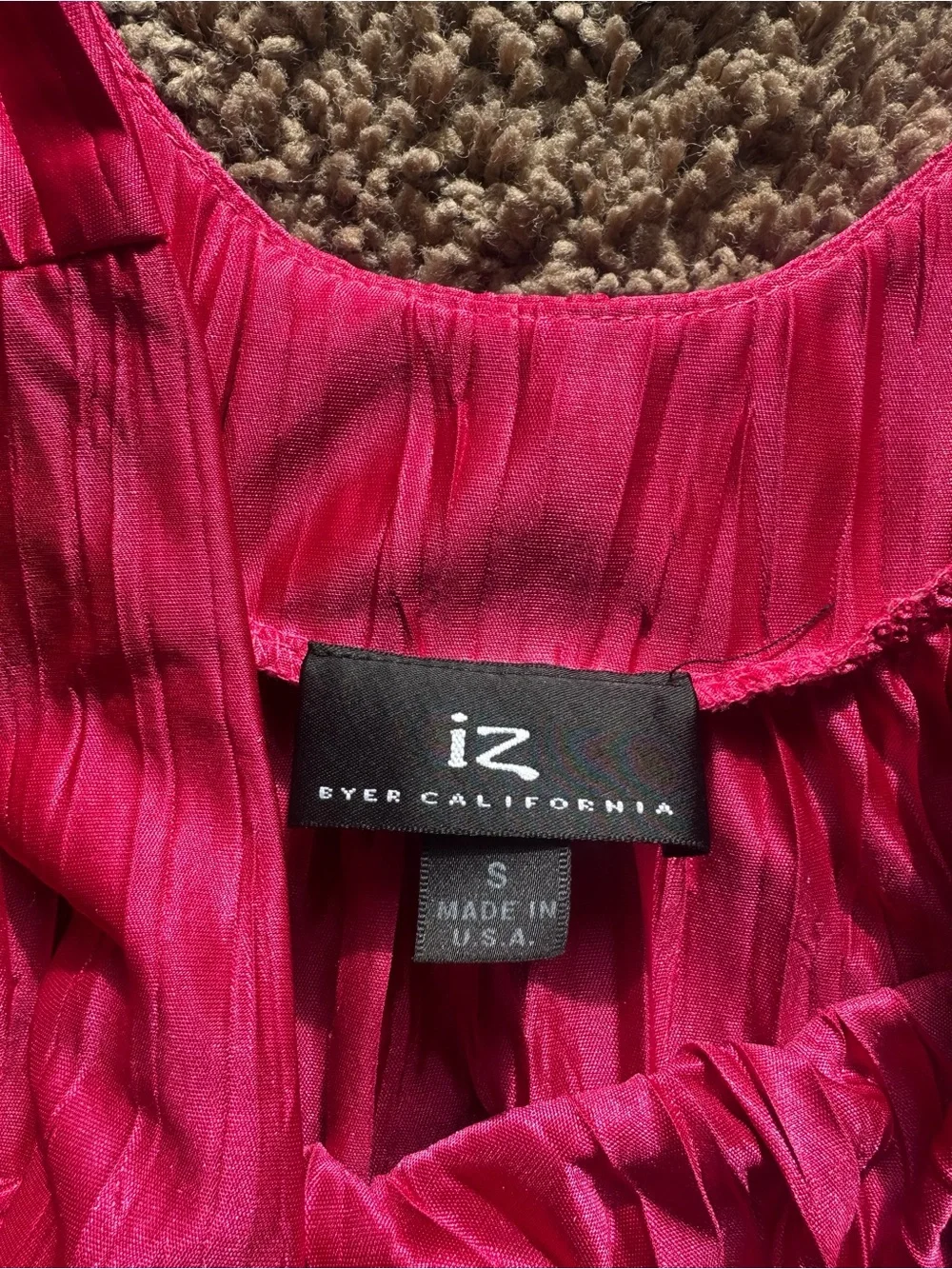 Byer California Fuchsia Pleated Tank Top - Picture 4 of 7